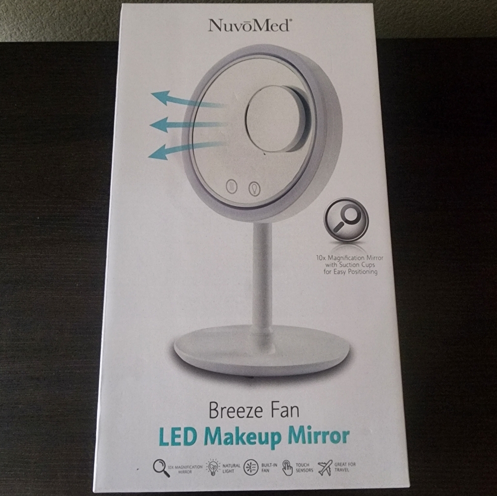NuvoMed LED Makeup Mirror with Fan